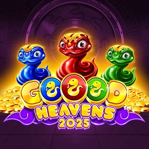 Goood Heavens slot logo by Rarestone Gaming at WildHub CasinoGoood Heavens