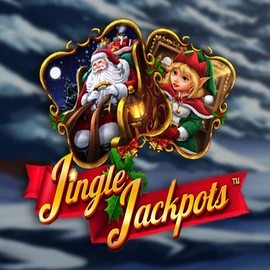Jingle Jackpots slot logo by Dragon Gaming at WildHub Casino